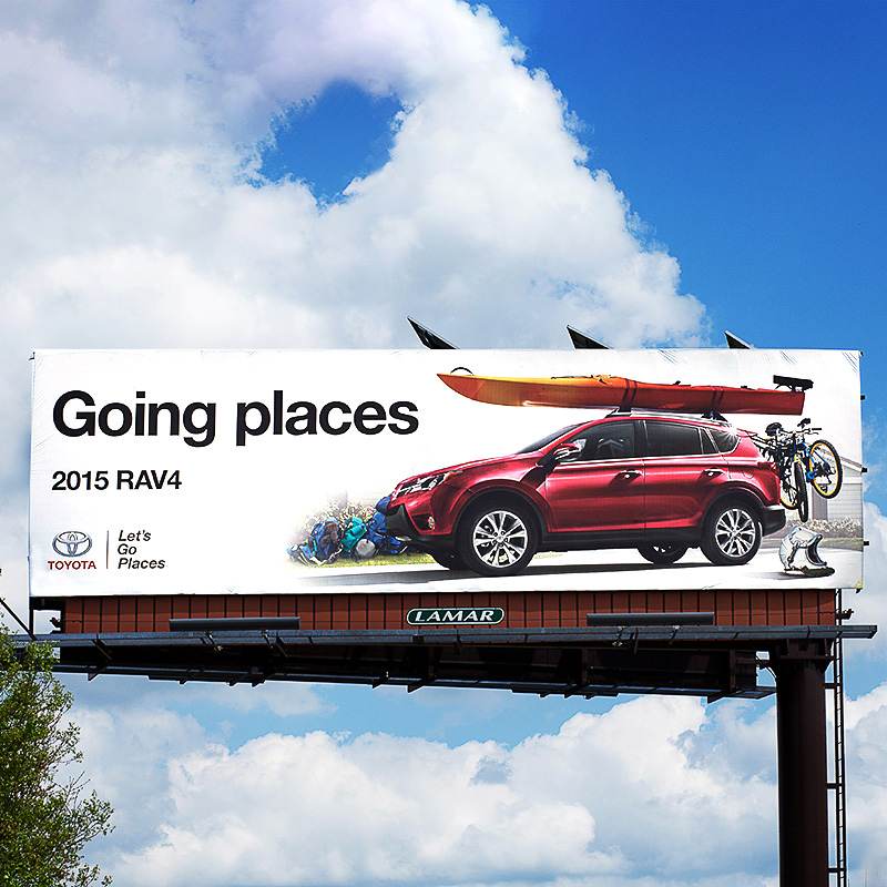Lamar Baton Rouge, LA Bulletin Toyota Rav4 | Billboard | OnBillboards.com